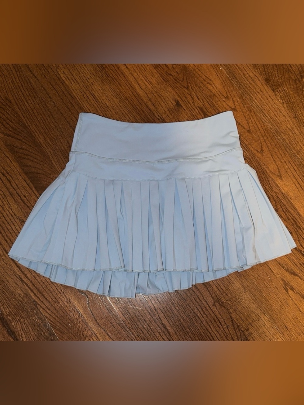 Gold Hinge light blue pleated tennis skirt